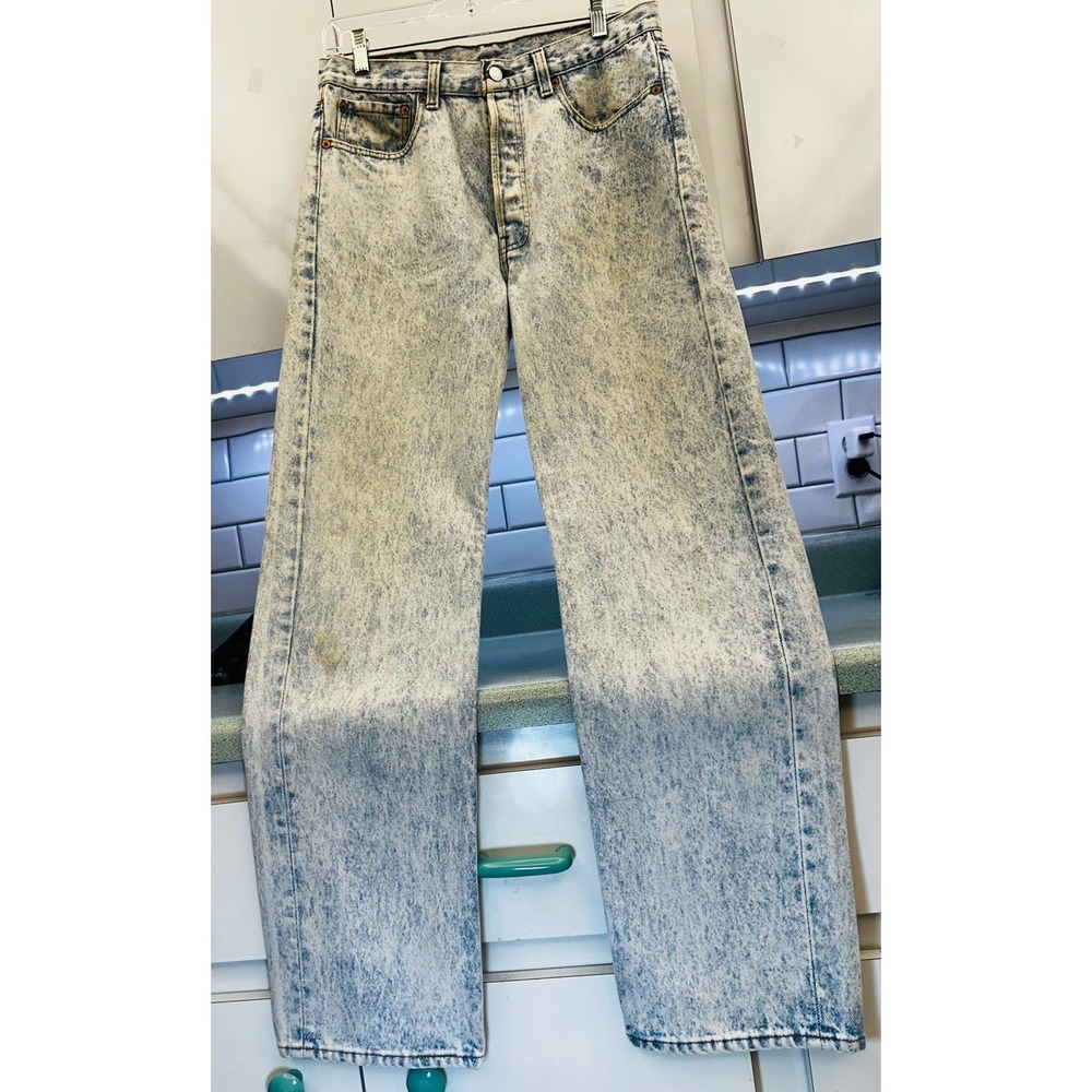 VTG 90s Levis 501 Made in USA Stonewash Men's Jeans 33x32 Button Fly Knoxville